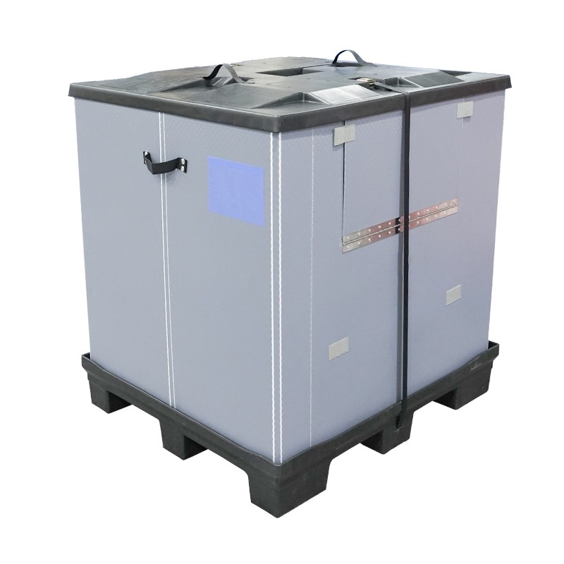 绑带款塑料围板箱